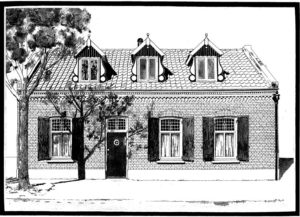 huis. pentekening. Knipsel